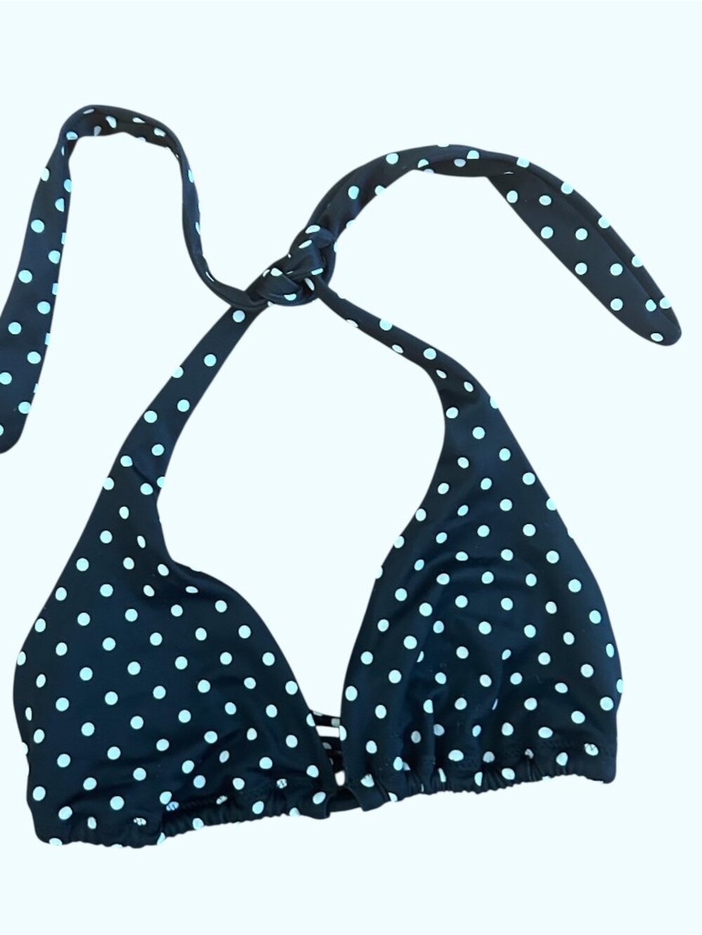 Victoria's Secret Polka Dot Triangle Cup Bikini Top Size Small Beach Vacay Girly